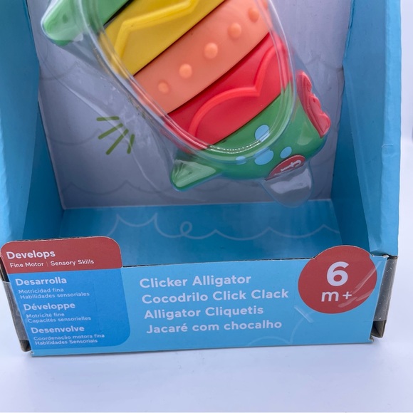 Fisher-Price clicker alligator rattle sensory toy for infants Ages 6+ Months - Picture 6 of 7